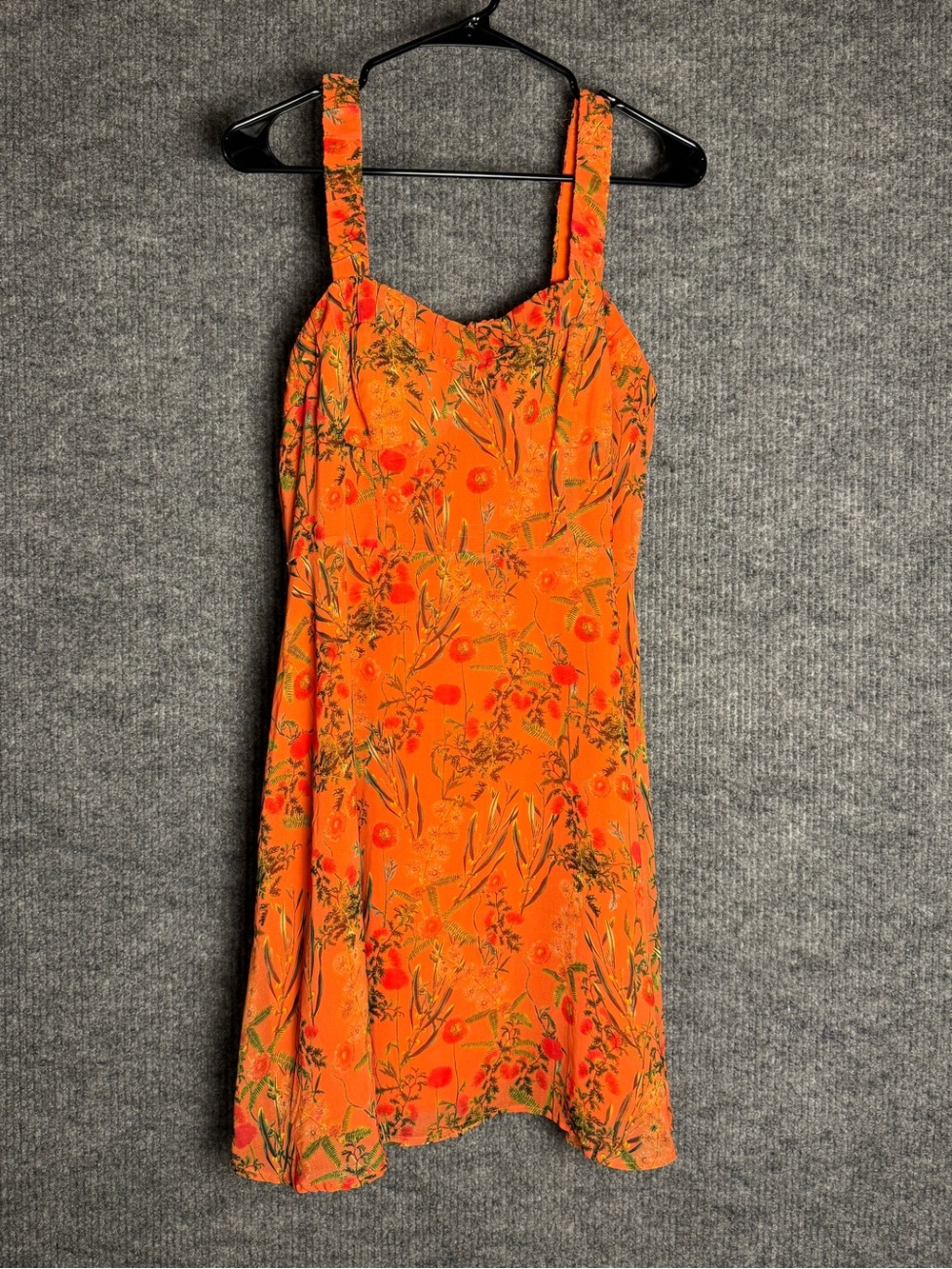 Gianni Bini Jane Orange Floral Mini Dress - Size 10